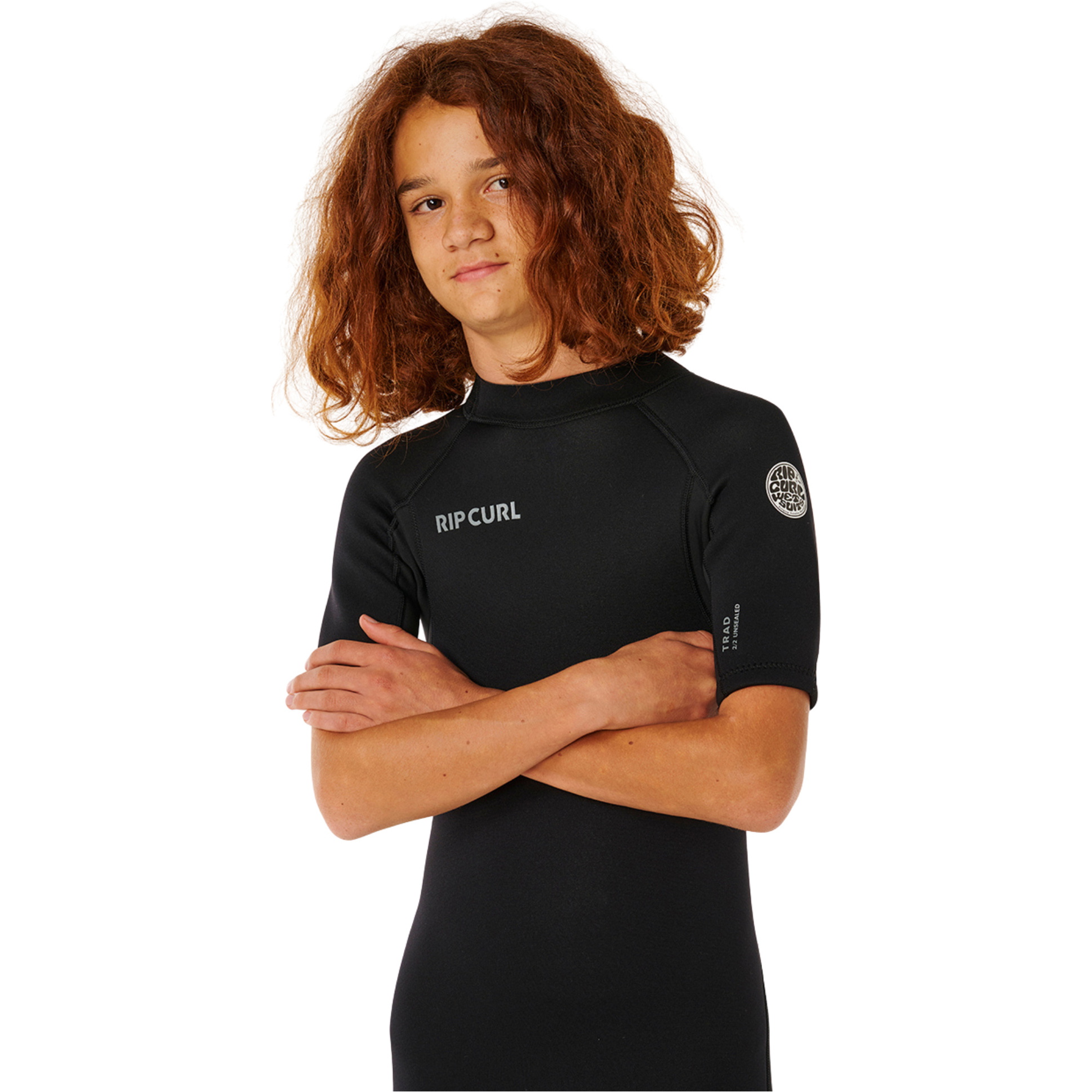 2026 Rip Curl Enfants Trad 2/2mm Back Zip Shorty Combinaison Néoprène 11KBSP - Black